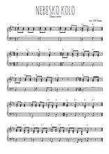 Téléchargez l'arrangement pour piano de la partition de Nebesko kolo en PDF